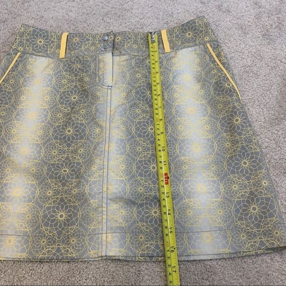ANNIKA Cutter & Buck golf skirt yellow gray ombré Sz 2 NWOT - Picture 6 of 8